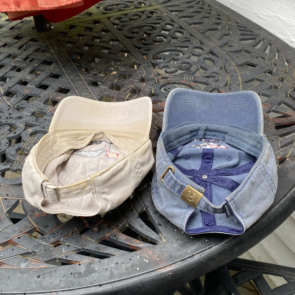 Two Corvette Logo Baseball Caps in Gray and Tan - Picture 4 of 6